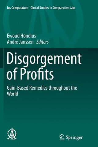 Kniha Disgorgement of Profits Ewoud Hondius