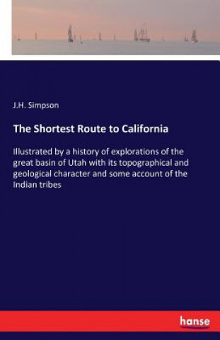 Carte Shortest Route to California J. H. Simpson