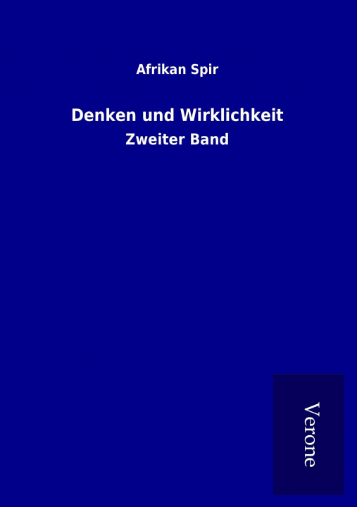 Knjiga Denken und Wirklichkeit Afrikan Spir