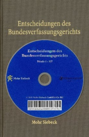 Книга Entscheidungen des Bundesverfassungsgerichts (BVerfGE), m. Buch, m. CD-ROM Mitglieder des Bundesverfassungsgerichts