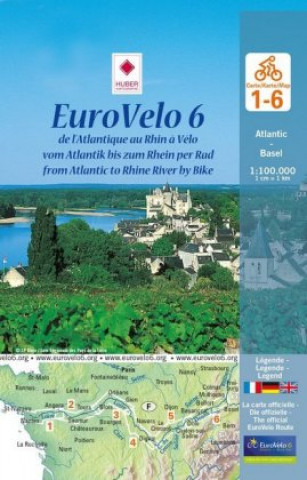 Tiskanica La Loire Eurovelo 6 Huber Kartographie