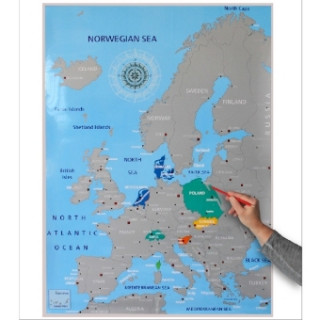 Joc / Jucărie Europa-Landkarte zum Freirubbeln Format 86 x 63 cm 
