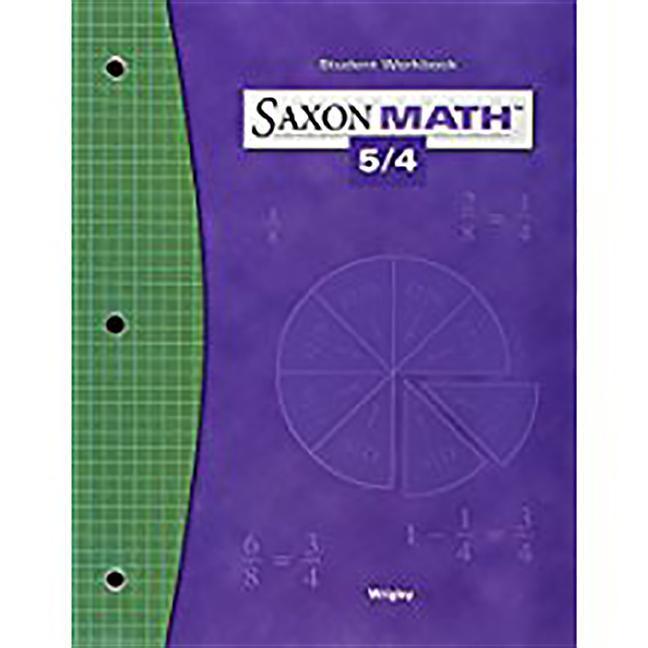 Carte SAXON MATH 5/4 STUDENT/E 3/E Wrialey
