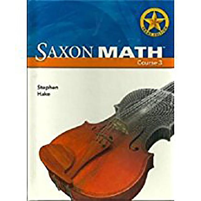 Libro SAXON MATH COURSE 3 TEXAS TEAC Saxpub