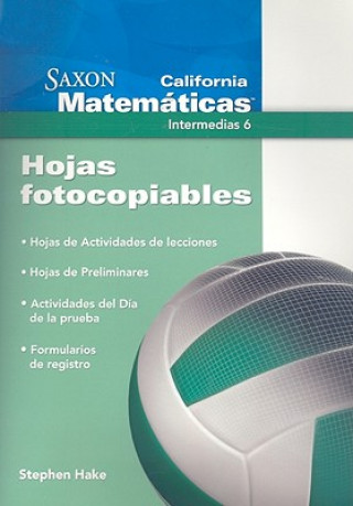 Libro SPA-CA SAXON MATEMATICAS 6 HOJ Stephen Hake