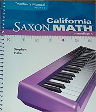 Könyv SAXON MATH INTERMEDIATE 4 CALI Saxpub