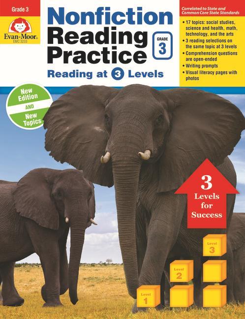 Carte Nonfiction Reading Practice, Grade 3 Teacher Resource Evan-Moor Educational Publishers