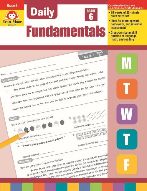 Könyv Daily Fundamentals, Grade 6 Teacher Edition Evan-Moor Educational Publishers