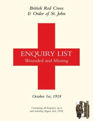 Kniha British Red Cross and Order of St John Enquiry List for Wounded and Missing British Red Cross