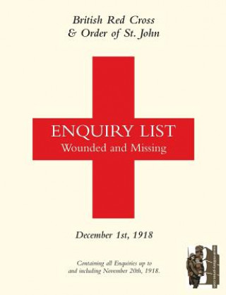 Carte British Red Cross and Order of St John Enquiry List for Wounded and Missing British Red Cross