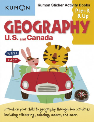 Book Geography Sticker Activity Book: US and Canada Kumon