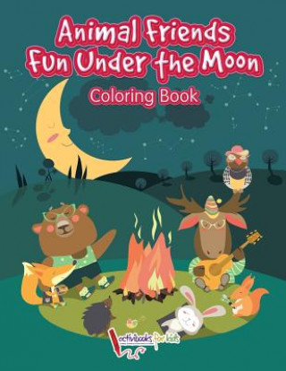 Carte Animal Friends Fun Under the Moon Coloring Book ACTIVIBOOK FOR KIDS