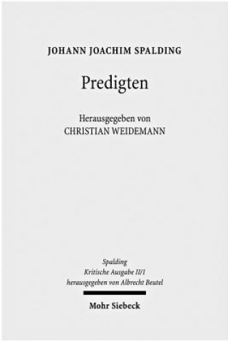 Książka Kritische Ausgabe Johann J. Spalding