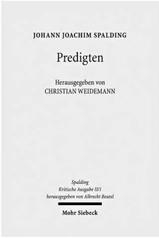 Kniha Kritische Ausgabe Johann J. Spalding