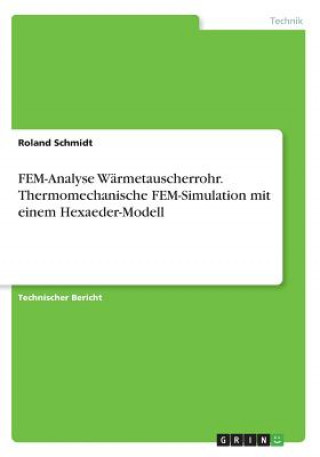 Könyv FEM-Analyse Warmetauscherrohr. Thermomechanische FEM-Simulation mit einem Hexaeder-Modell Roland Schmidt