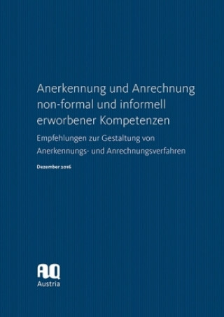 Buch Anerkennung und Anrechnung non-formal und informell erworbener Kompetenzen AQ Austria