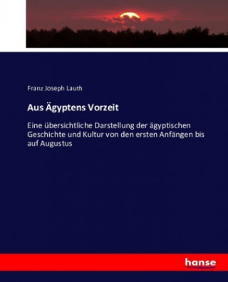 Book Aus AEgyptens Vorzeit Franz Joseph Lauth