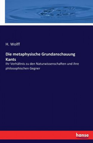 Könyv metaphysische Grundanschauung Kants H Wolff
