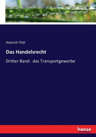 Könyv Handelsrecht Heinrich Thöl