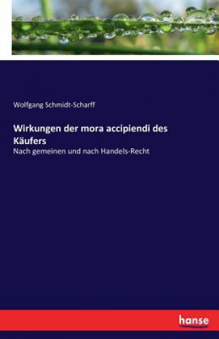 Kniha Wirkungen der mora accipiendi des Kaufers Wolfgang Schmidt-Scharff