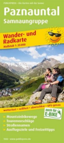 Nyomtatványok Paznauntal / Samnaungruppe hike & bike map 