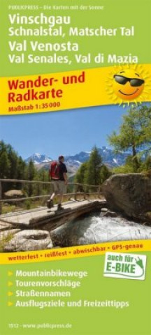 Nyomtatványok Vinschgau / Schnalstal / Matscher Tal hike & bike map 