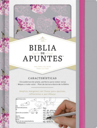 Kniha Rvr 1960 Biblia de Apuntes, Gris Y Floreado Tela Impresa B&h Espanol Editorial