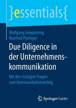 Book Due Diligence in Der Unternehmenskommunikation Wolfgang Griepentrog
