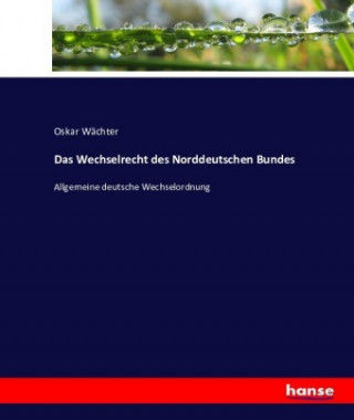 Könyv Wechselrecht des Norddeutschen Bundes Oskar Wächter