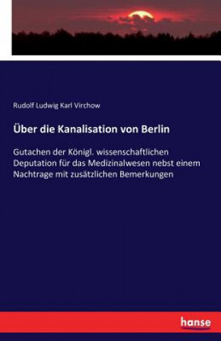 Livre UEber die Kanalisation von Berlin Rudolf Ludwig Karl Virchow