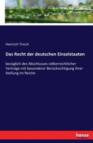 Livre Recht der deutschen Einzelstaaten Heinrich Tinsch