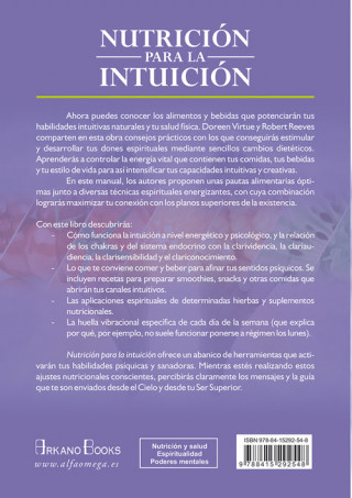 Kniha Nutrición para la intuición Doreen Virtue