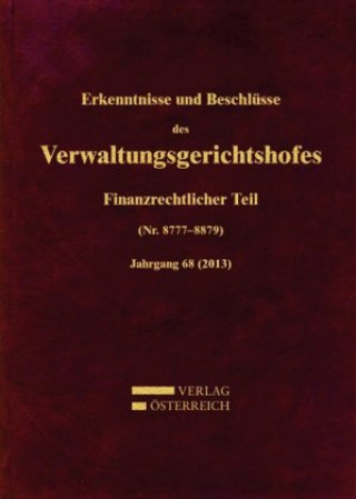 Carte Erkenntnisse und Beschlüsse des Verwaltungsgerichtshofes Josef Fuchs
