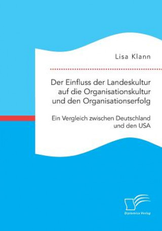 Carte Einfluss der Landeskultur auf die Organisationskultur und den Organisationserfolg. Ein Vergleich zwischen Deutschland und den USA Lisa Klann