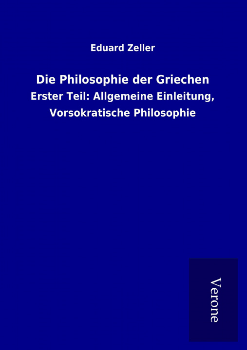 Libro Die Philosophie der Griechen Eduard Zeller