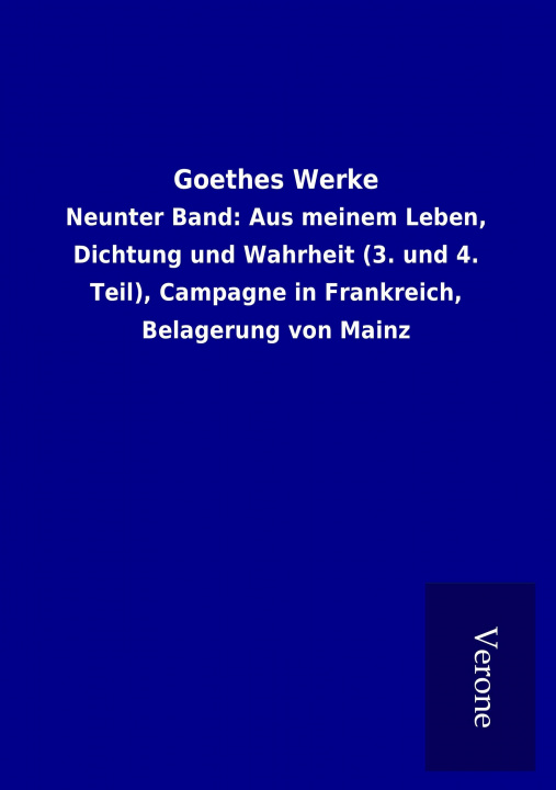 Carte Goethes Werke ohne Autor