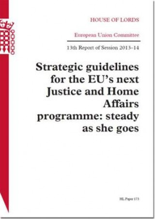 Kniha Strategic Guidelines for the Eu's Next Justice and Home Affairs Programme: Steady as She Goes: House of Lords Paper 173 Session 2013-14 The Stationery Office