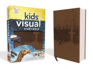 Livre Niv, Kids' Visual Study Bible, Leathersoft, Bronze, Full Color Interior: Explore the Story of the Bible---People, Places, and History Zondervan