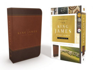Книга KJV, The King James Study Bible, Leathersoft, Brown, Red Letter, Full-Color Edition Thomas Nelson