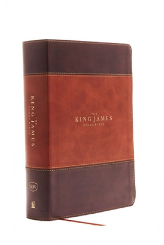 Carte KJV, The King James Study Bible, Leathersoft, Brown, Thumb Indexed, Red Letter, Full-Color Edition Thomas Nelson