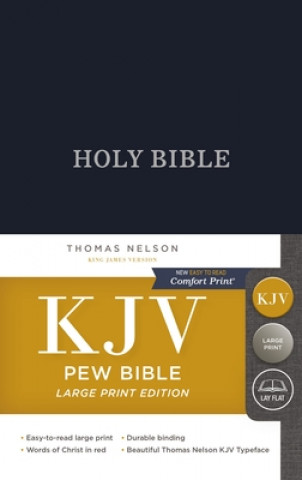 Carte KJV, Pew Bible, Large Print, Hardcover, Blue, Red Letter, Comfort Print Thomas Nelson