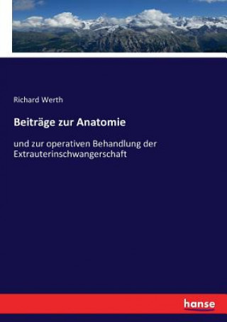 Buch Beitrage zur Anatomie Richard Werth