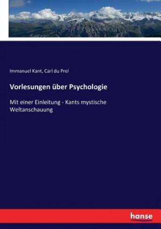 Kniha Vorlesungen uber Psychologie du Prel Carl du Prel