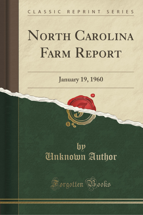 Knjiga North Carolina Farm Report Unknown Author