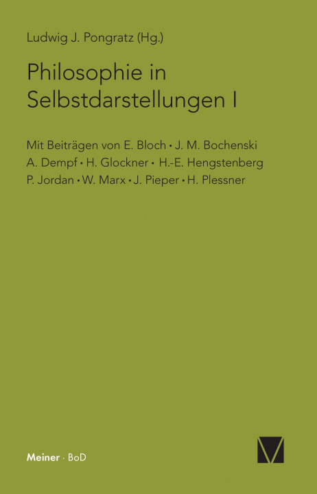 Kniha Philosophie in Selbstdarstellungen Ludwig J. Pongratz