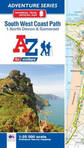 Book SW Coast Path North Devon & Somerset Adventure Atlas 