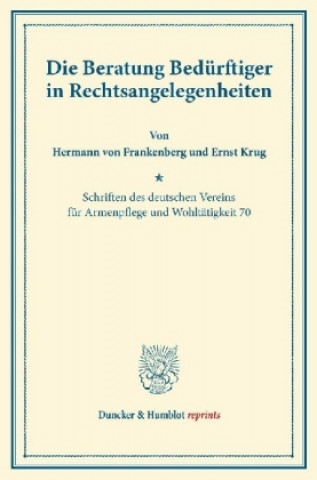 Carte Die Beratung Bedürftiger in Rechtsangelegenheiten. Hermann von Frankenberg