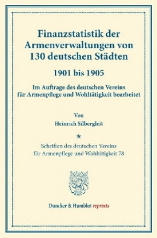 Kniha Finanzstatistik der Armenverwaltungen von 130 deutschen Städten, 1901 bis 1905. Heinrich Silbergleit