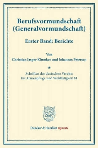 Carte Berufsvormundschaft (Generalvormundschaft). Christian Jasper Klumker