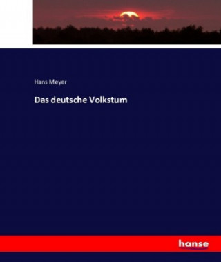 Kniha deutsche Volkstum Hans Meyer